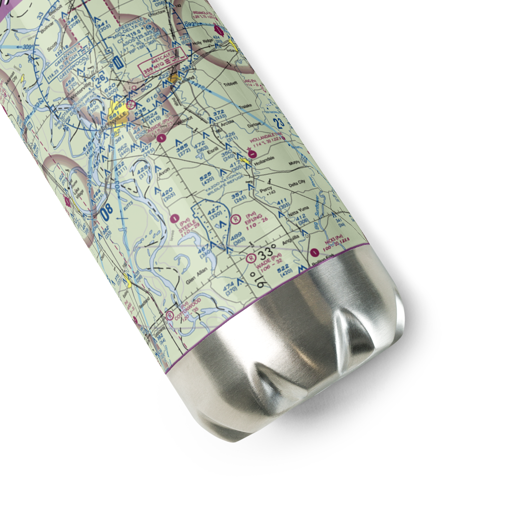 Abide Airpark (MS30) VFR Sectional Water Bottle 