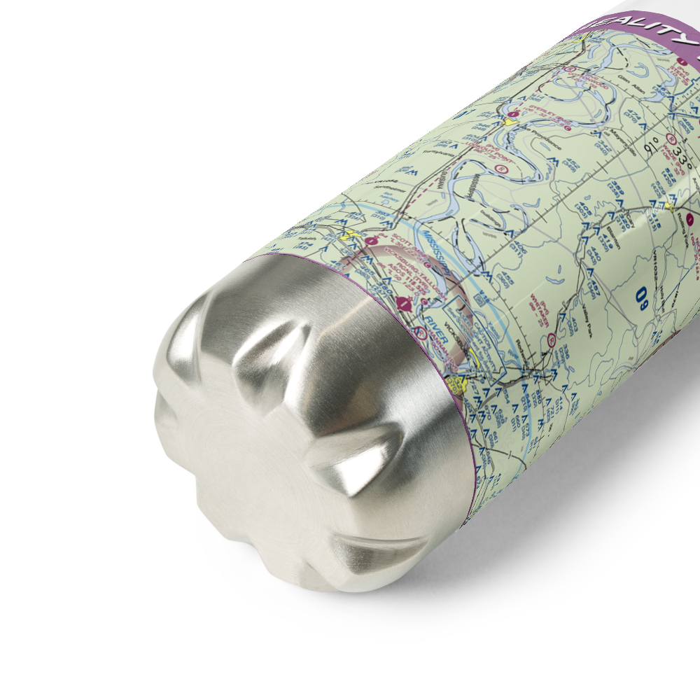 Reality Plantation Airport (MS34) VFR Sectional Water Bottle 