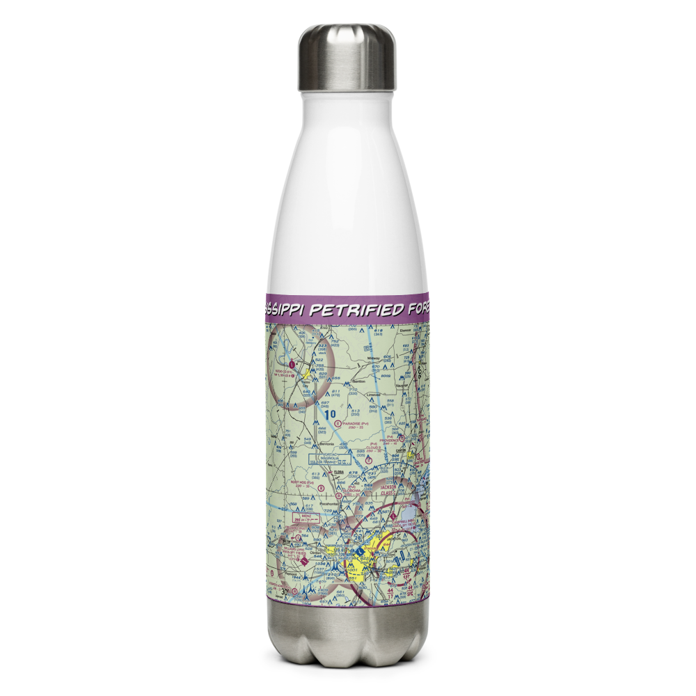 Mississippi Petrified Forest Airport (MS42) VFR Sectional Water Bottle 