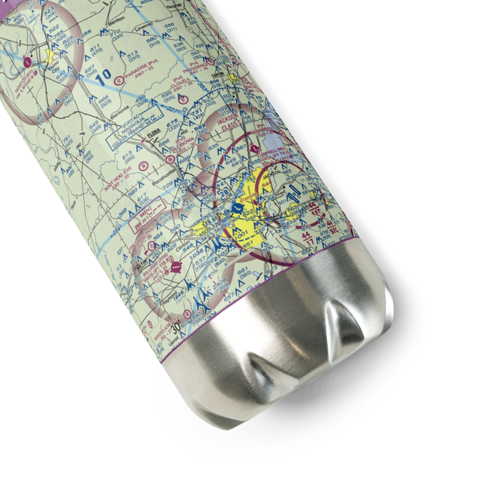 Mississippi Petrified Forest Airport (MS42) VFR Sectional Water Bottle 