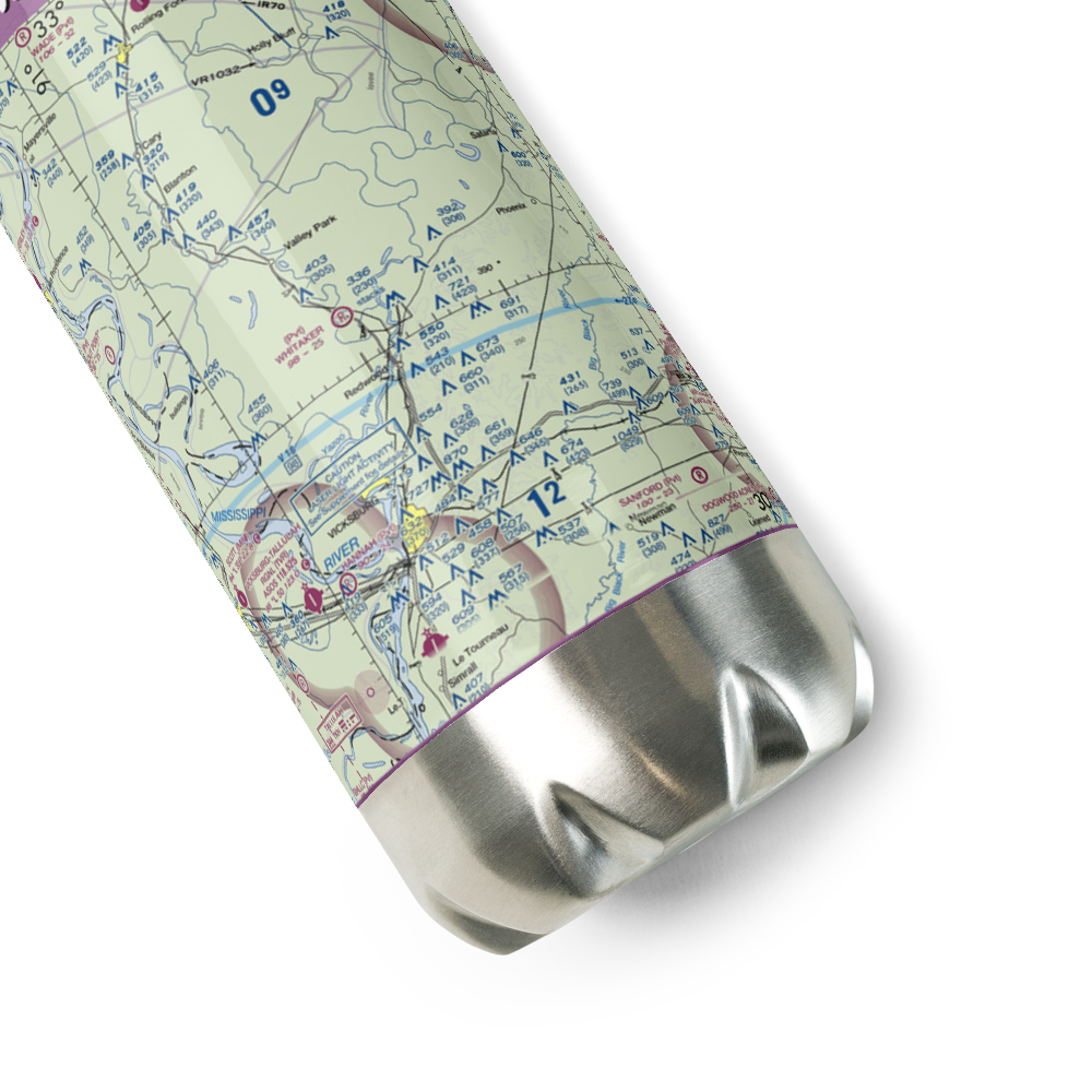 Whitaker Airport (MS43) VFR Sectional Water Bottle 