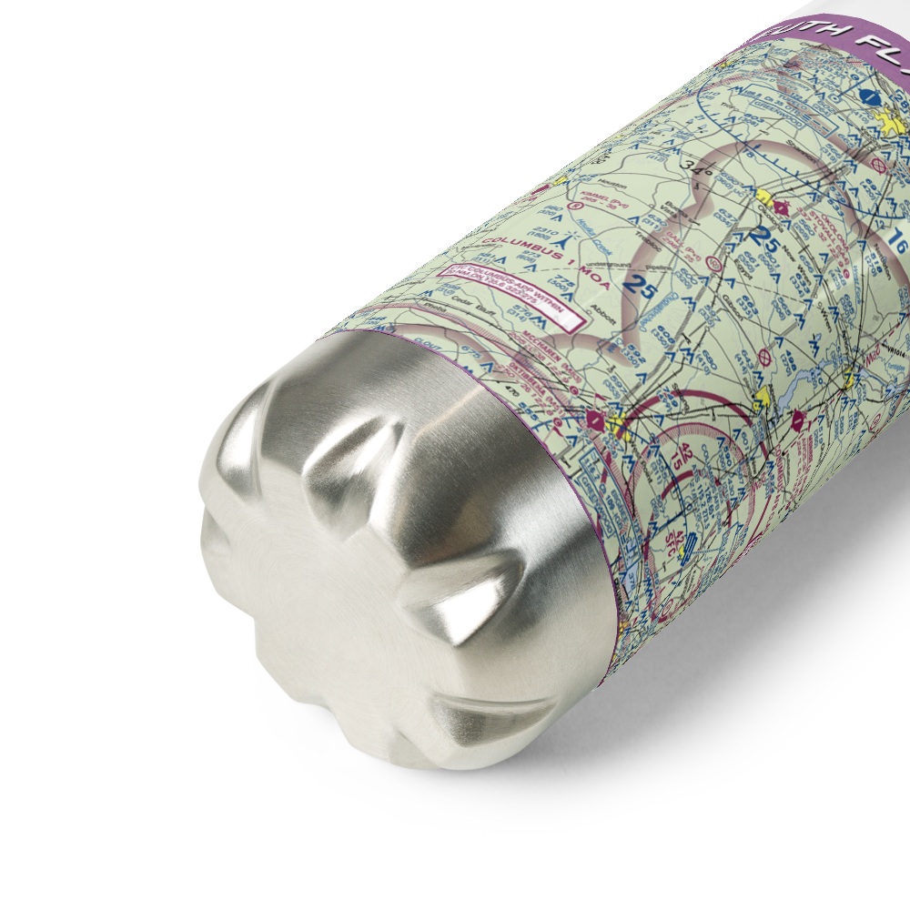 Leuth Flying Service Airport (MS52) VFR Sectional Water Bottle 