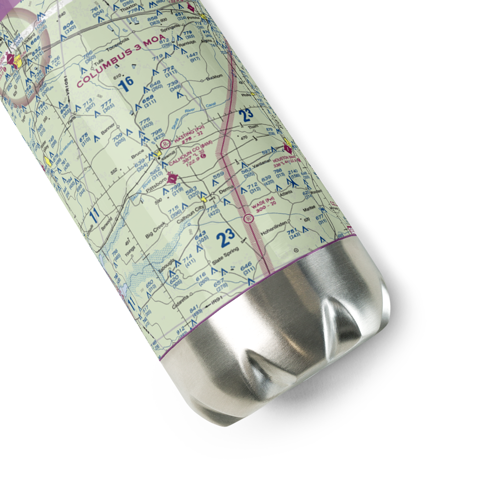 Hasting Airpark (MS80) VFR Sectional Water Bottle 