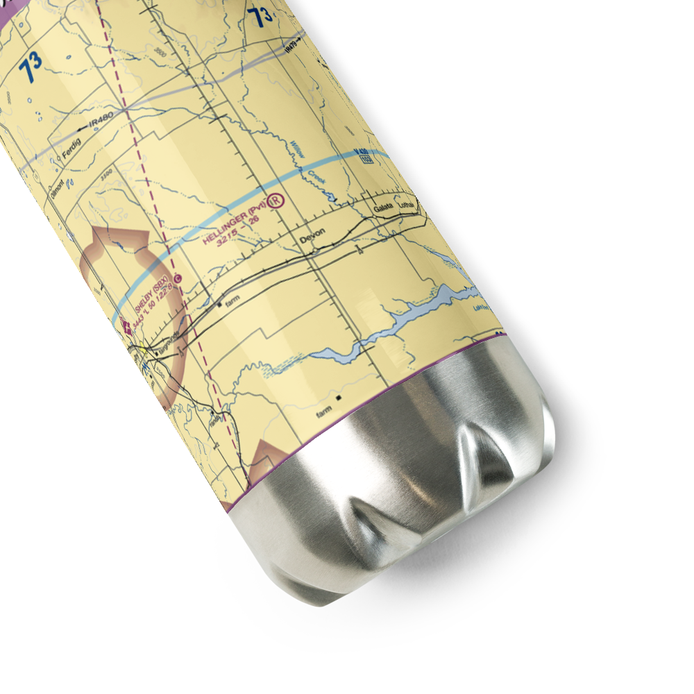 Hellinger Airport (MT02) VFR Sectional Water Bottle 