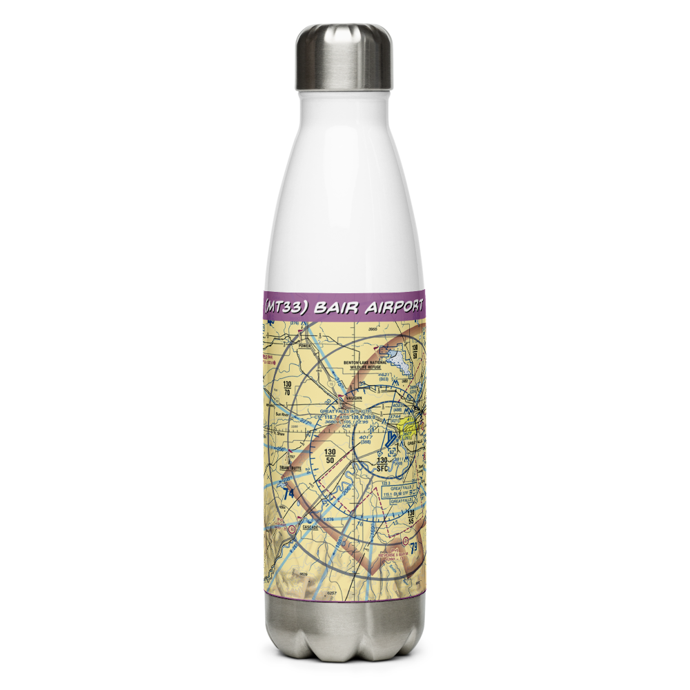 Bair Airport (MT33) VFR Sectional Water Bottle 