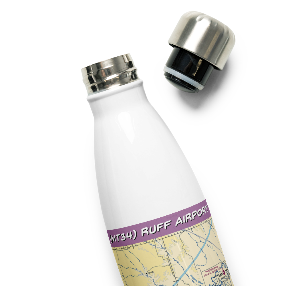 Ruff Airport (MT34) VFR Sectional Water Bottle 
