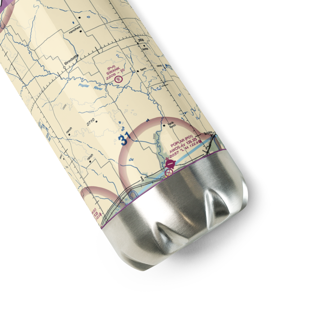 Swank Airport (MT38) VFR Sectional Water Bottle 