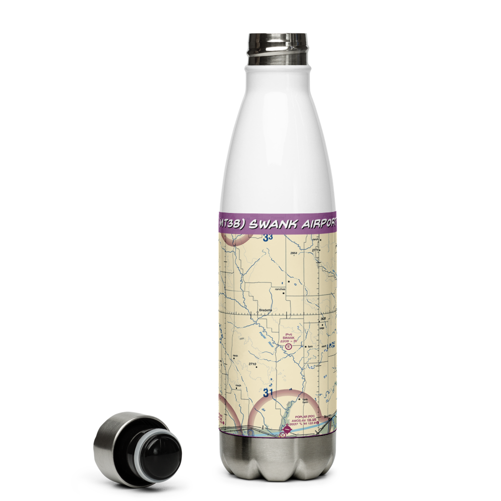 Swank Airport (MT38) VFR Sectional Water Bottle 