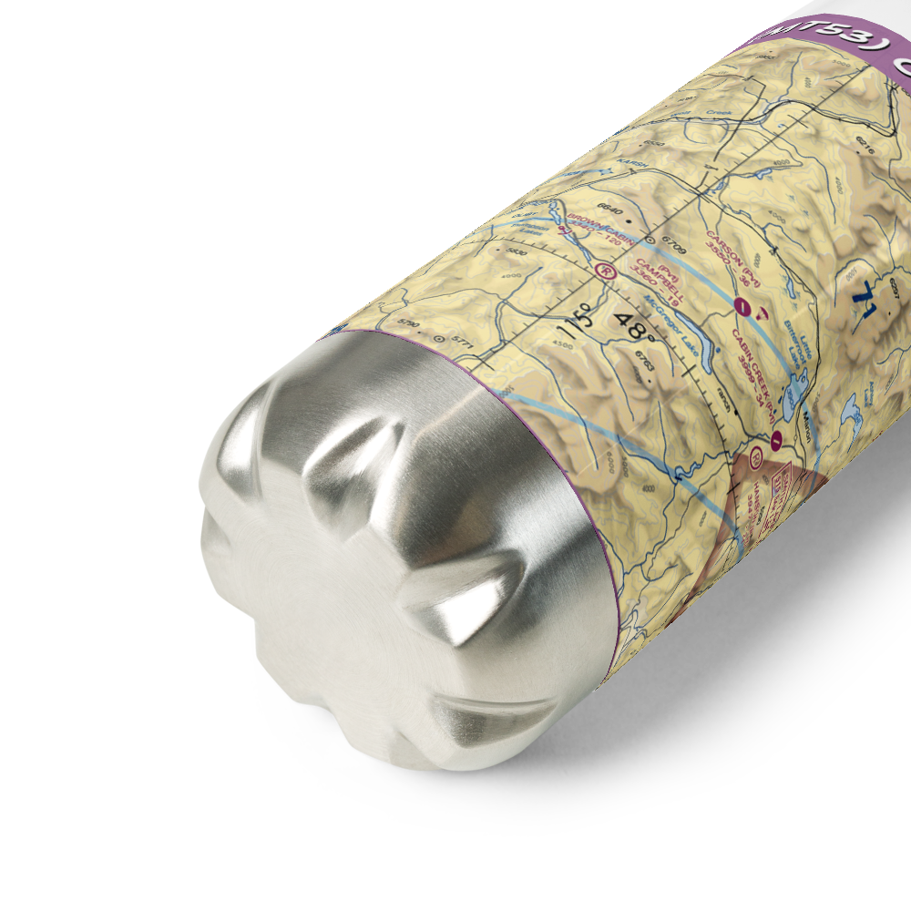 Carson Field (MT53) VFR Sectional Water Bottle 