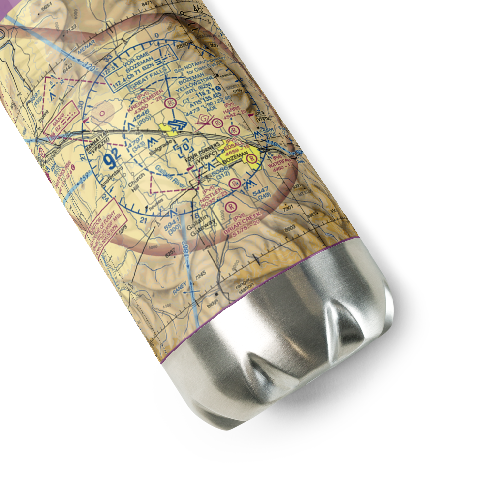 Thompson Field (MT81) VFR Sectional Water Bottle 