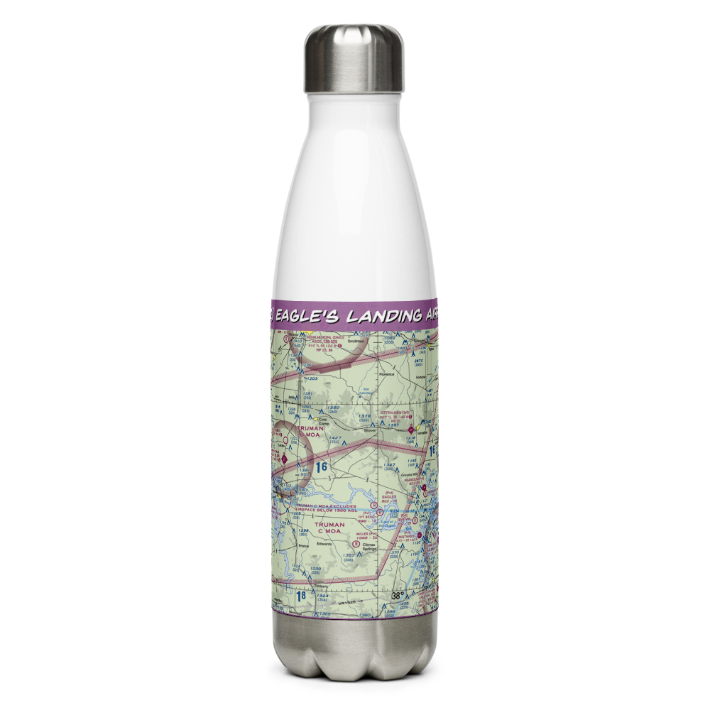 Eagle's Landing Airport (MU11) VFR Sectional Water Bottle 
