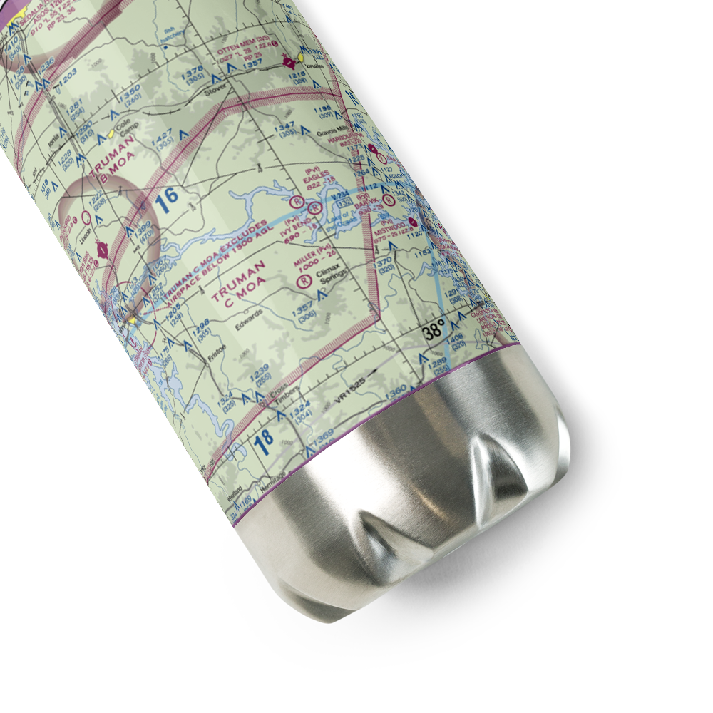 Eagle's Landing Airport (MU11) VFR Sectional Water Bottle 