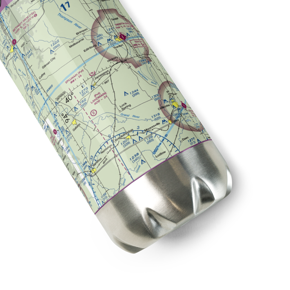 Spillman Field (MU16) VFR Sectional Water Bottle 