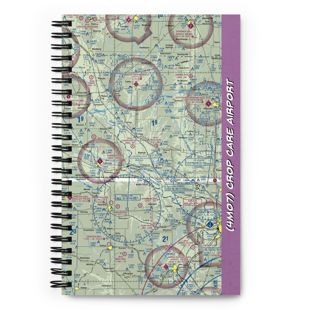 Crop Care Airport (4MO7) VFR Sectional Notebook 