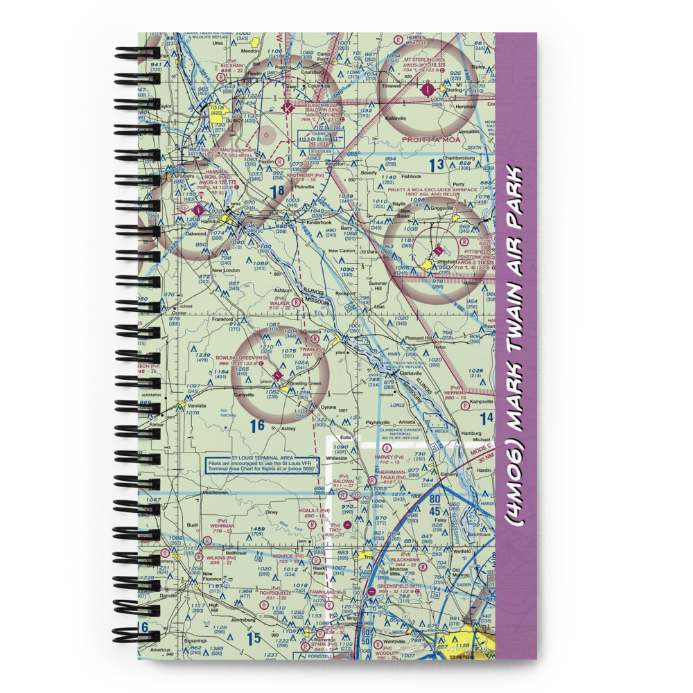Mark Twain Air Park (4MO6) VFR Sectional Notebook 