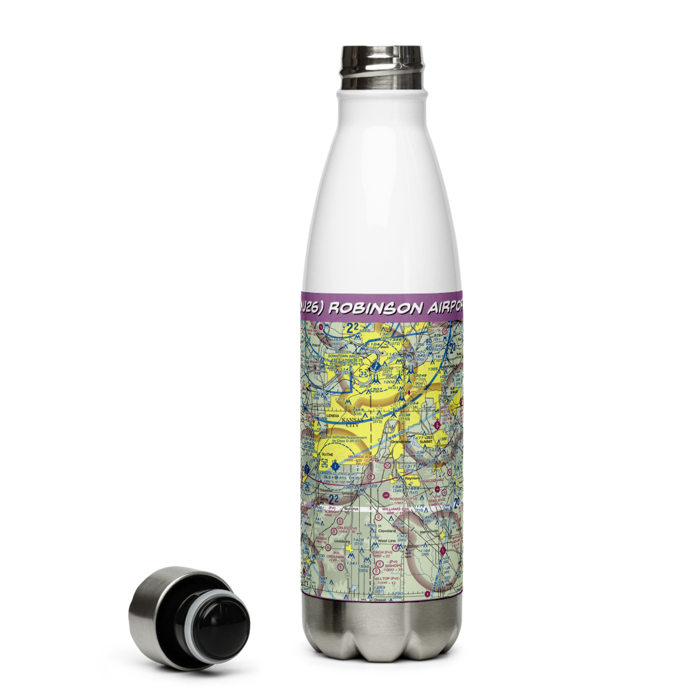 Robinson Airport (MU26) VFR Sectional Water Bottle 