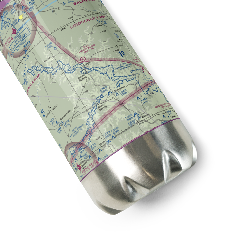 Haven Wood Airport (MU34) VFR Sectional Water Bottle 