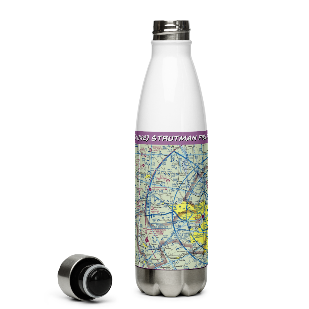 Strutman Field (MU42) VFR Sectional Water Bottle 