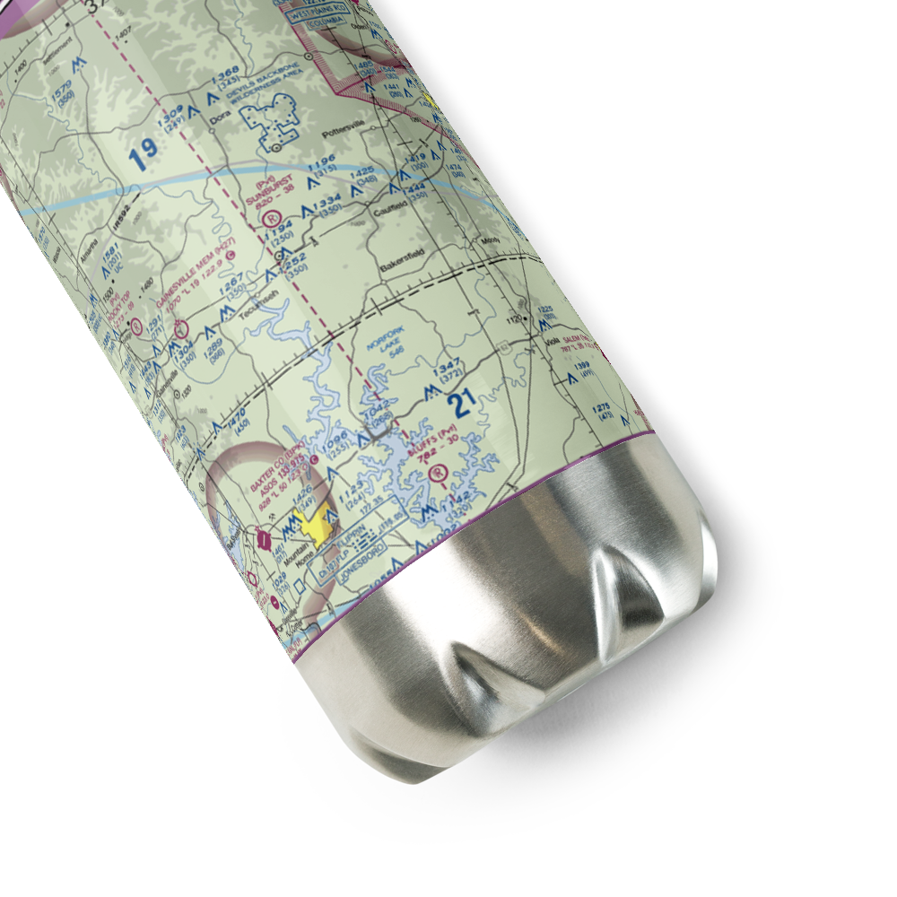 Sunburst Ranch Airport (MU48) VFR Sectional Water Bottle 