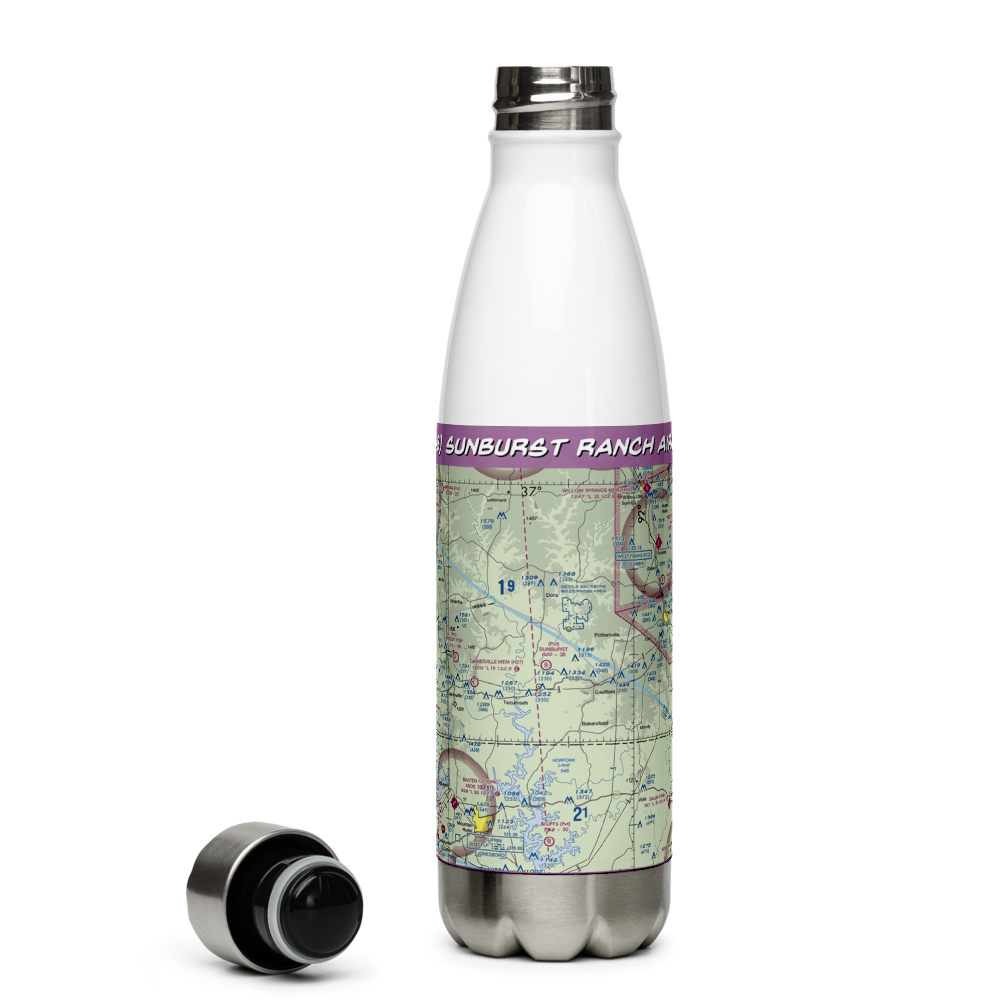 Sunburst Ranch Airport (MU48) VFR Sectional Water Bottle 