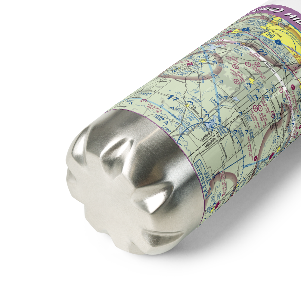 Hilltop Airport (MU62) VFR Sectional Water Bottle 