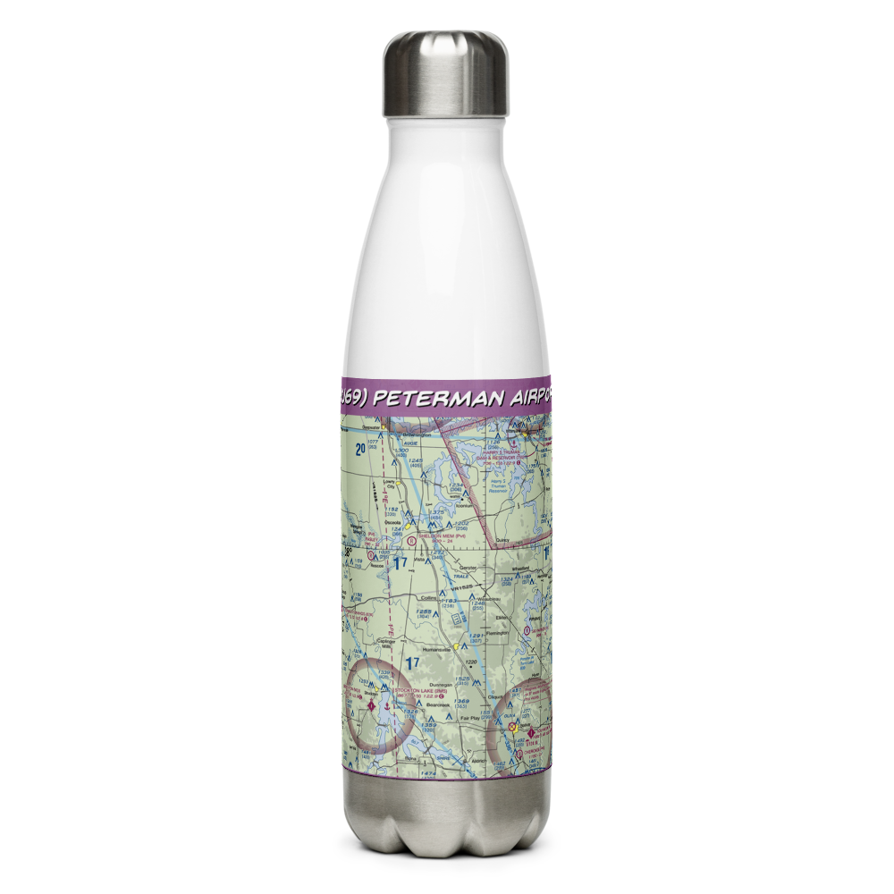 Peterman Airport (MU69) VFR Sectional Water Bottle 