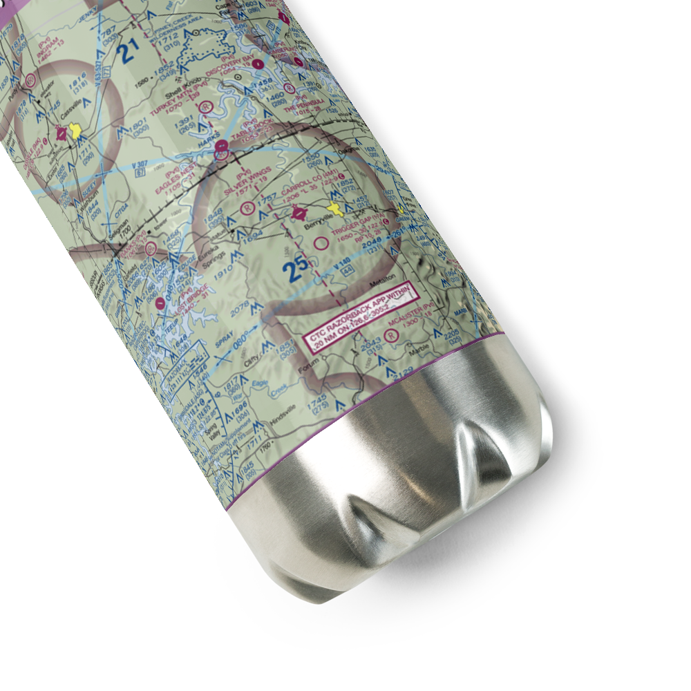 Eagles Nest Airport (MU98) VFR Sectional Water Bottle 
