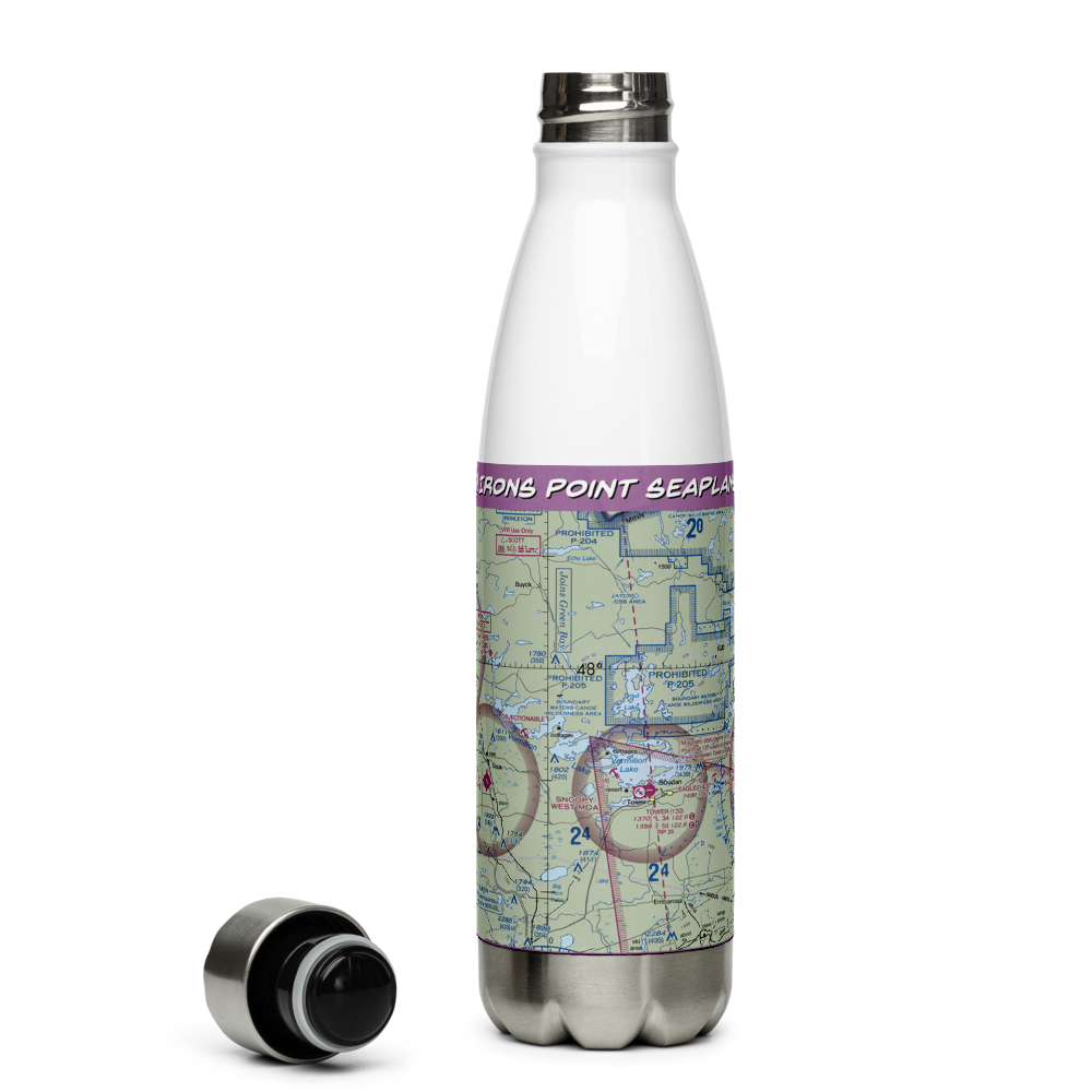 Irons Point Seaplane Base (MY38) VFR Sectional Water Bottle 