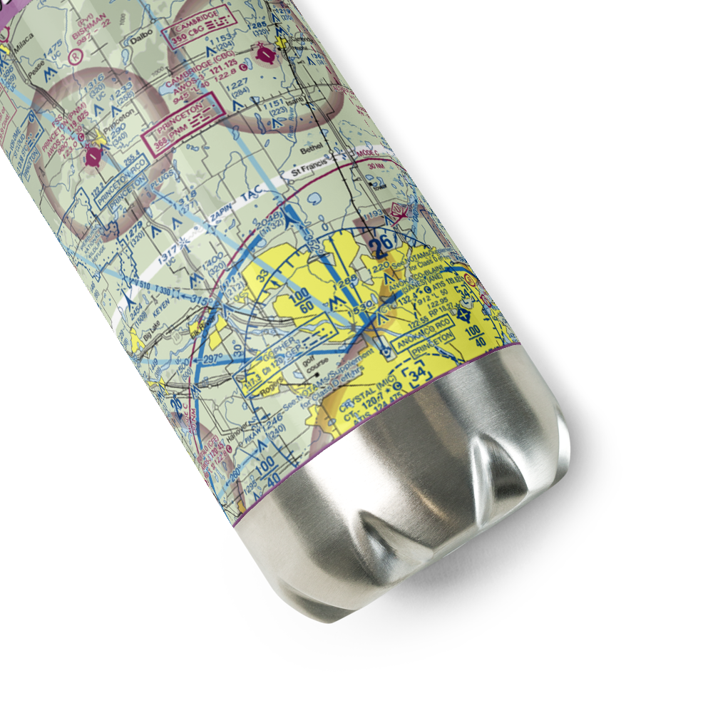 Becker Personal Airport (MY43) VFR Sectional Water Bottle 