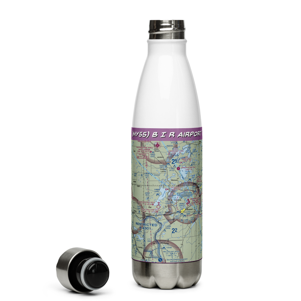 B I R Airport (MY55) VFR Sectional Water Bottle 