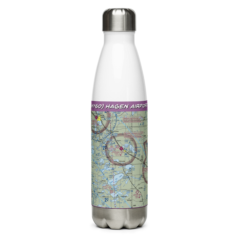 Hagen Airport (MY60) VFR Sectional Water Bottle 