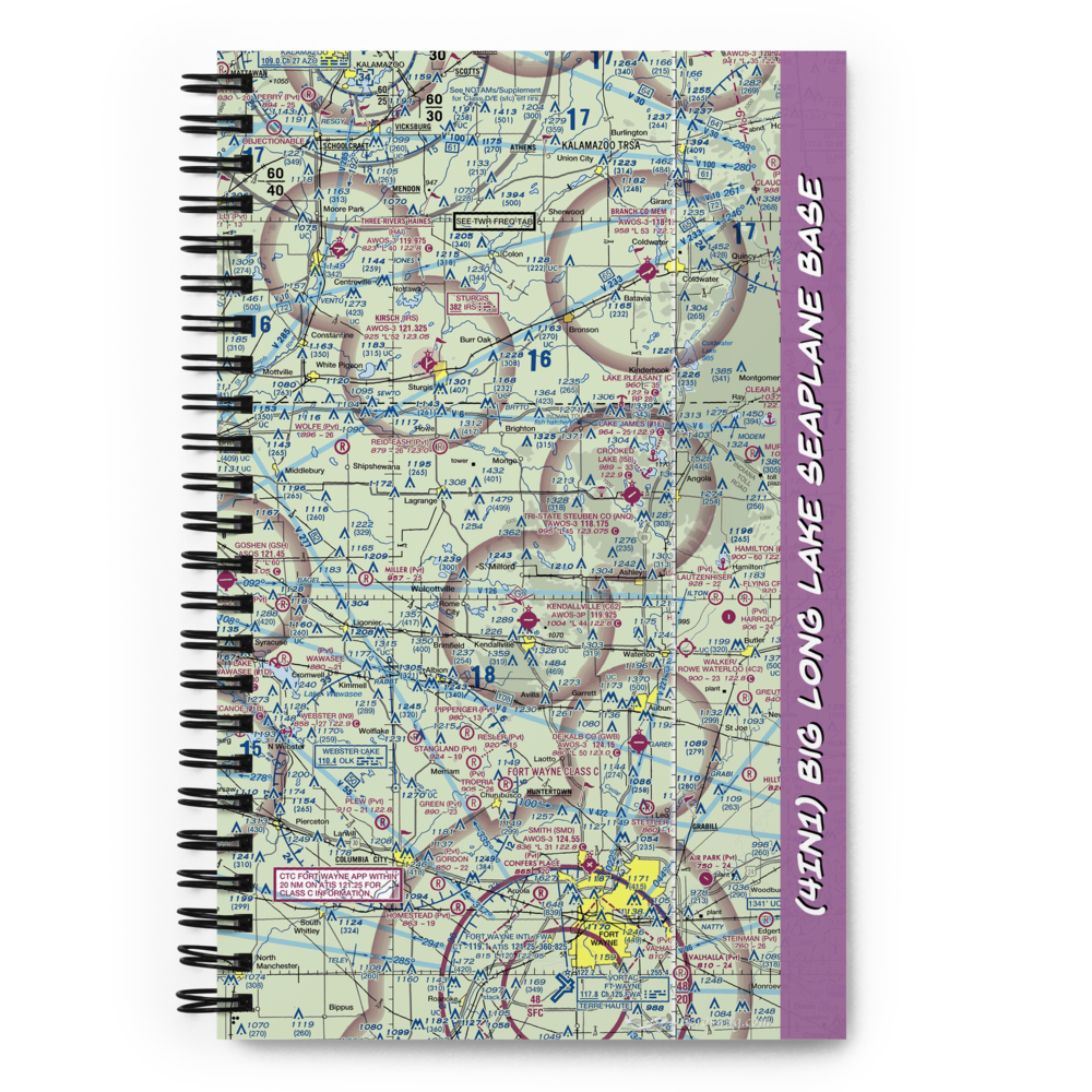Big Long Lake Seaplane Base (4IN1) VFR Sectional Notebook 