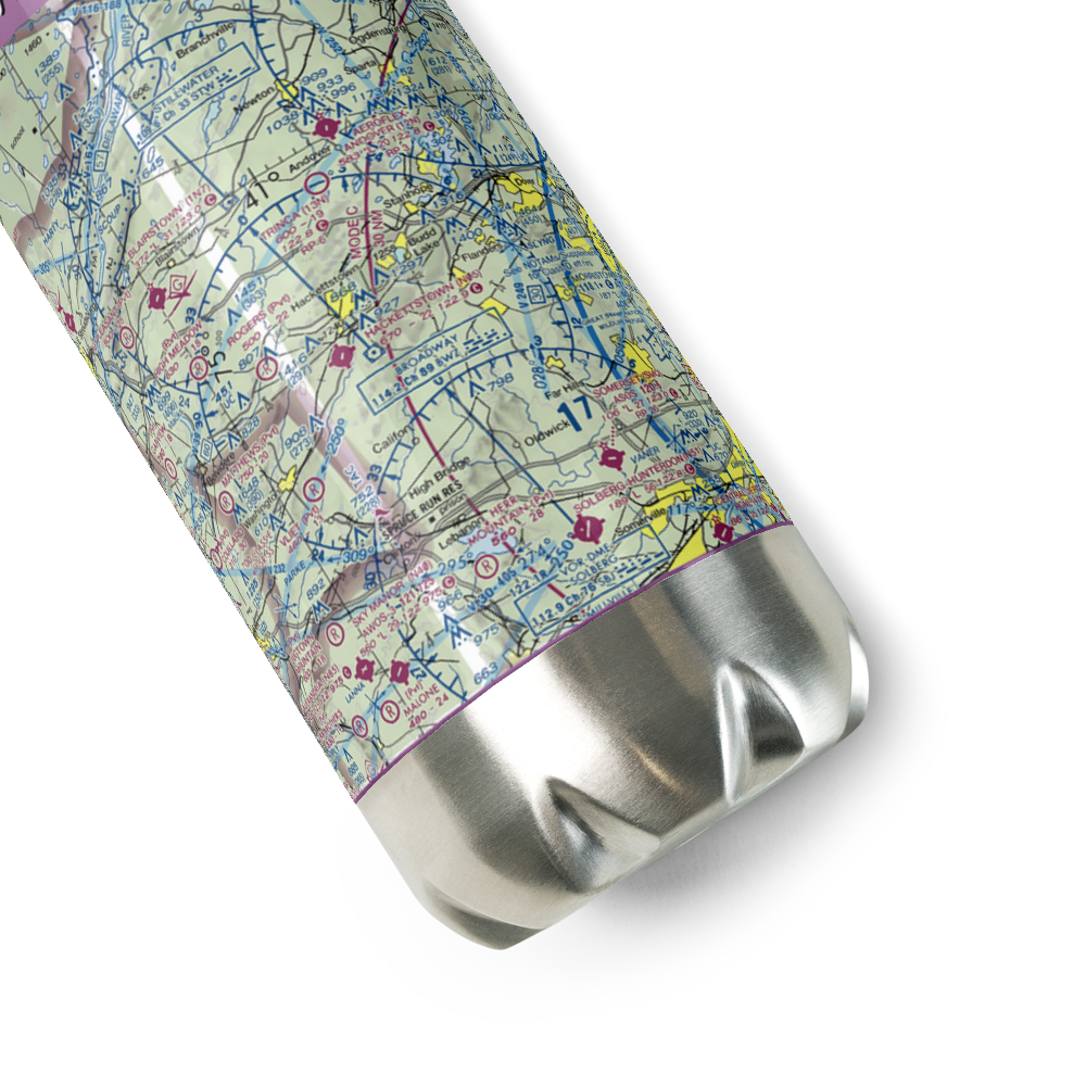 Hackettstown Airport (N05) VFR Sectional Water Bottle 
