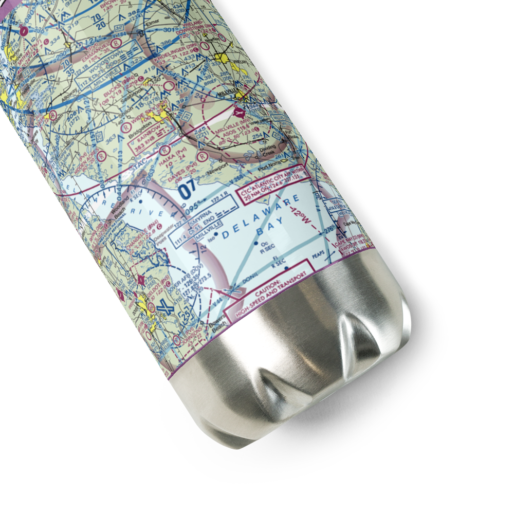 Li Calzi Airport (N50) VFR Sectional Water Bottle 