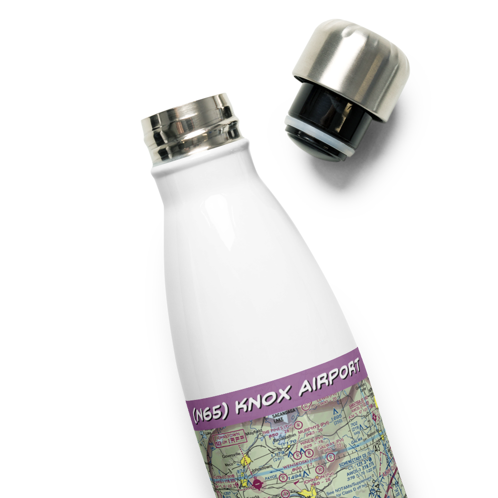 Knox Airport (N65) VFR Sectional Water Bottle 