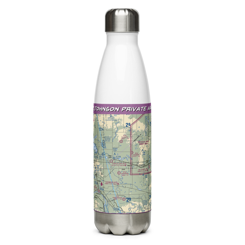 Johnson Private Airport (NA12) VFR Sectional Water Bottle 