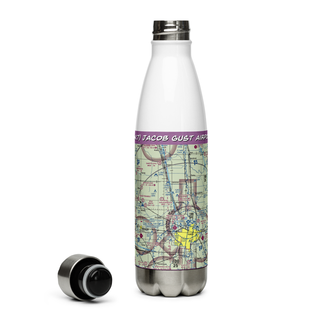 Jacob Gust Airport (NA17) VFR Sectional Water Bottle 