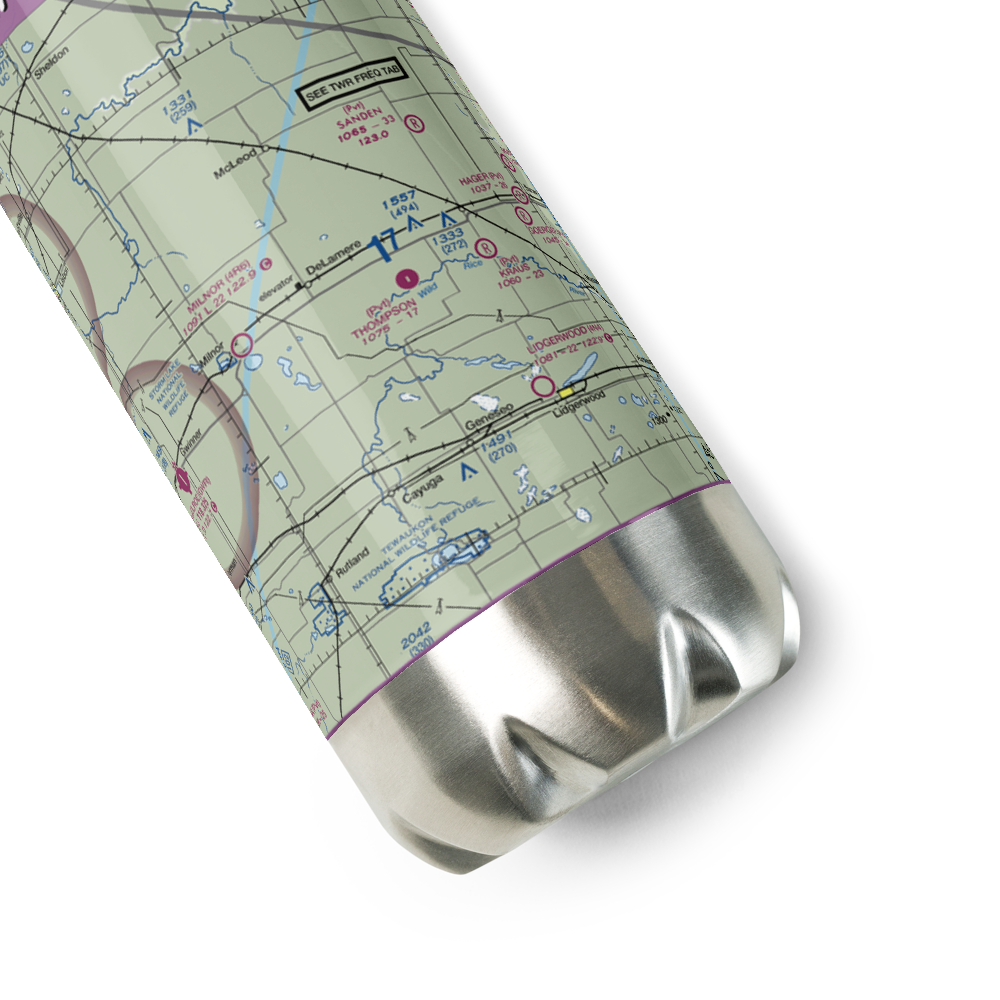 Thompson Private Airport (NA21) VFR Sectional Water Bottle 