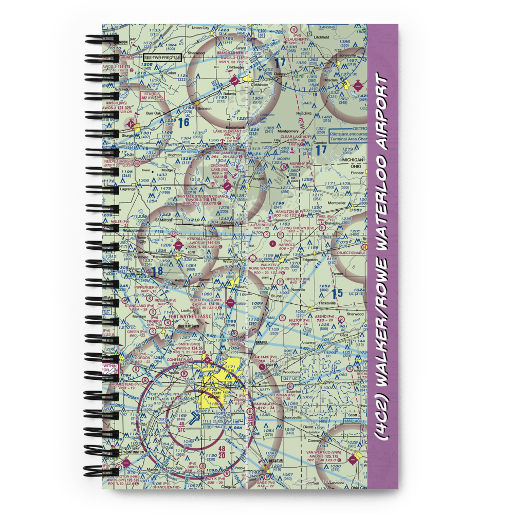 Walker/Rowe Waterloo Airport (4C2) VFR Sectional Notebook 