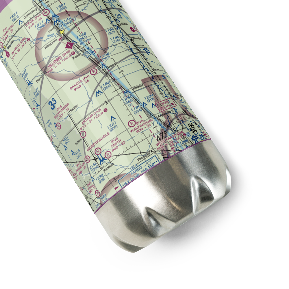 Dakota Airport (NA60) VFR Sectional Water Bottle 