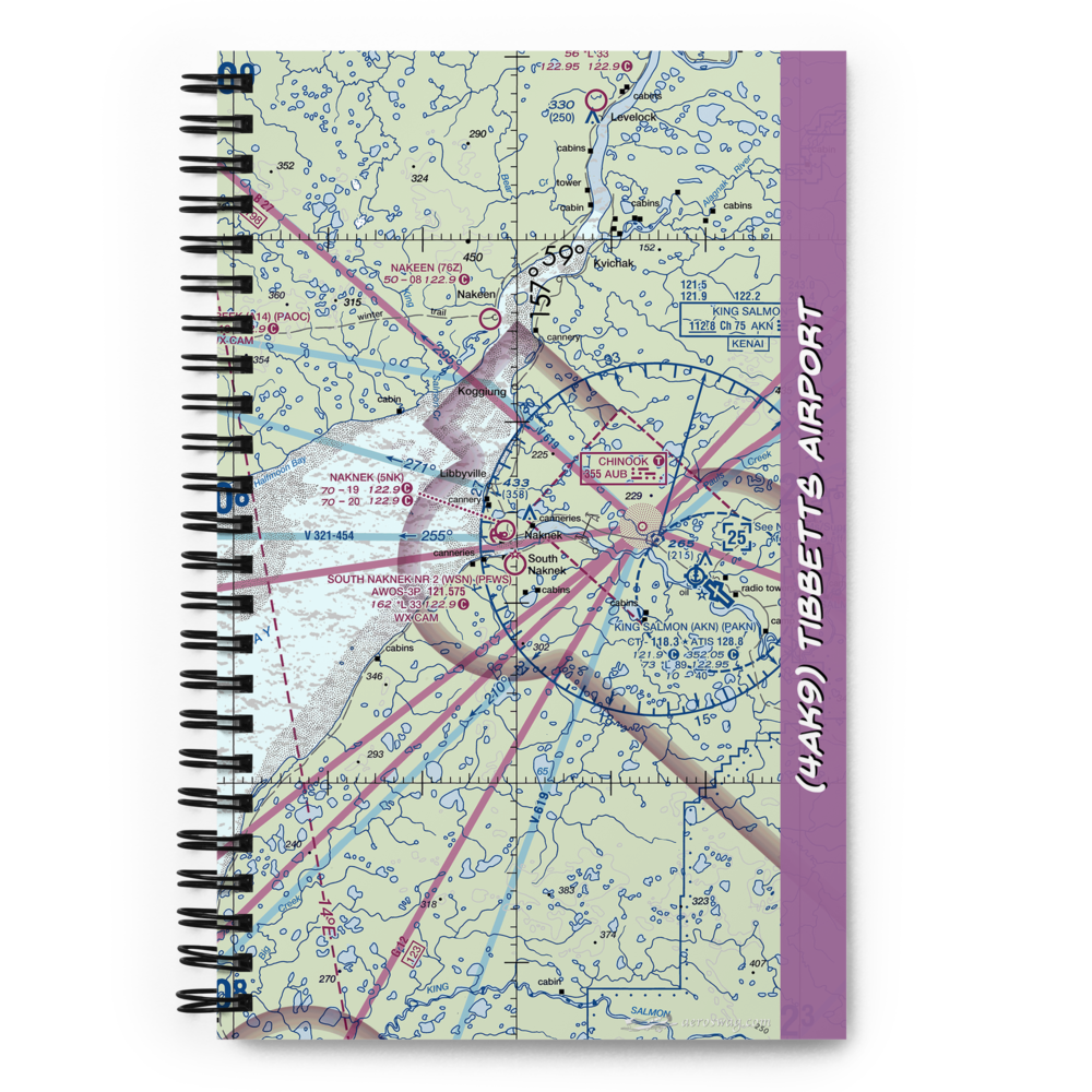 Tibbetts Airport (4AK9) VFR Sectional Notebook 