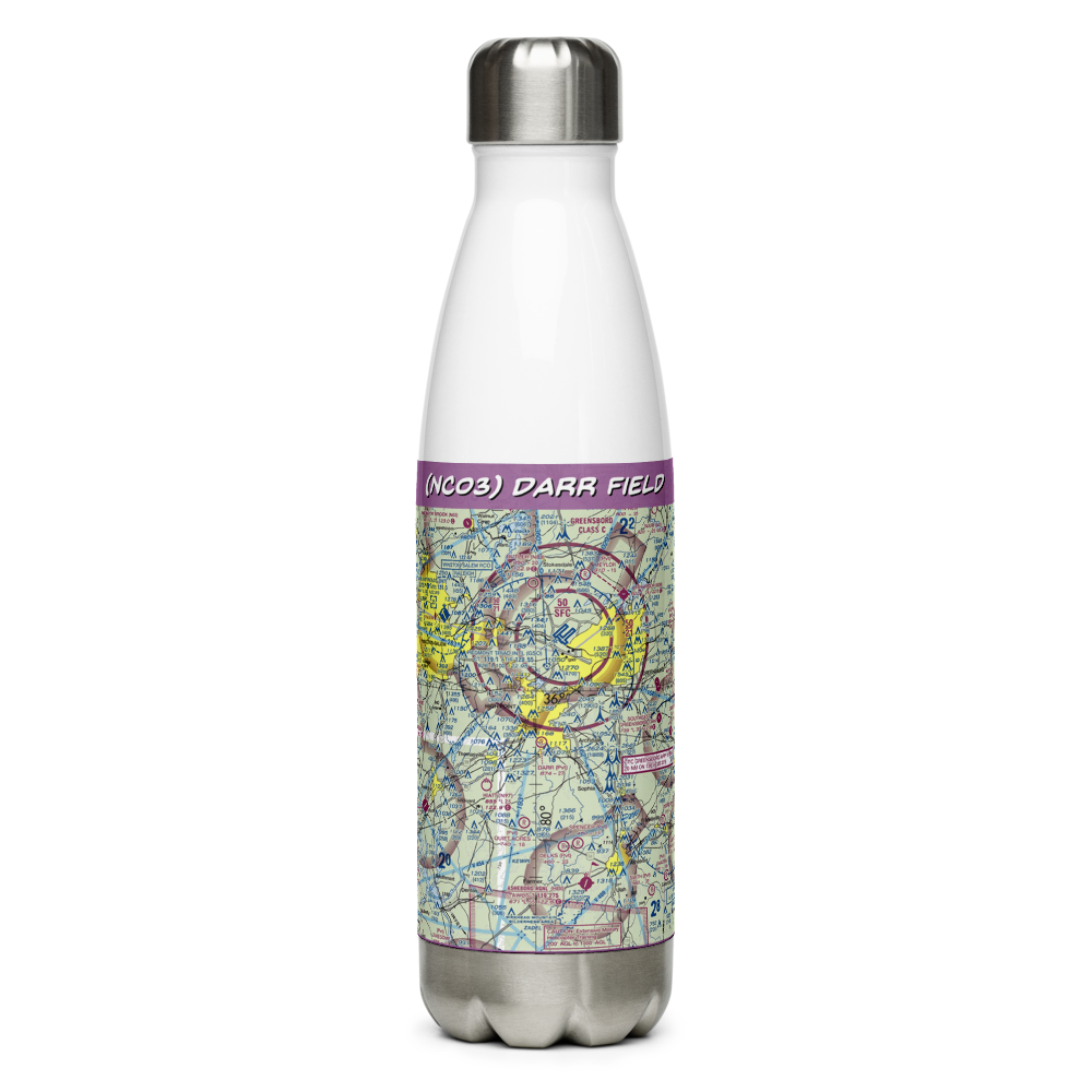 Darr Field (NC03) VFR Sectional Water Bottle 