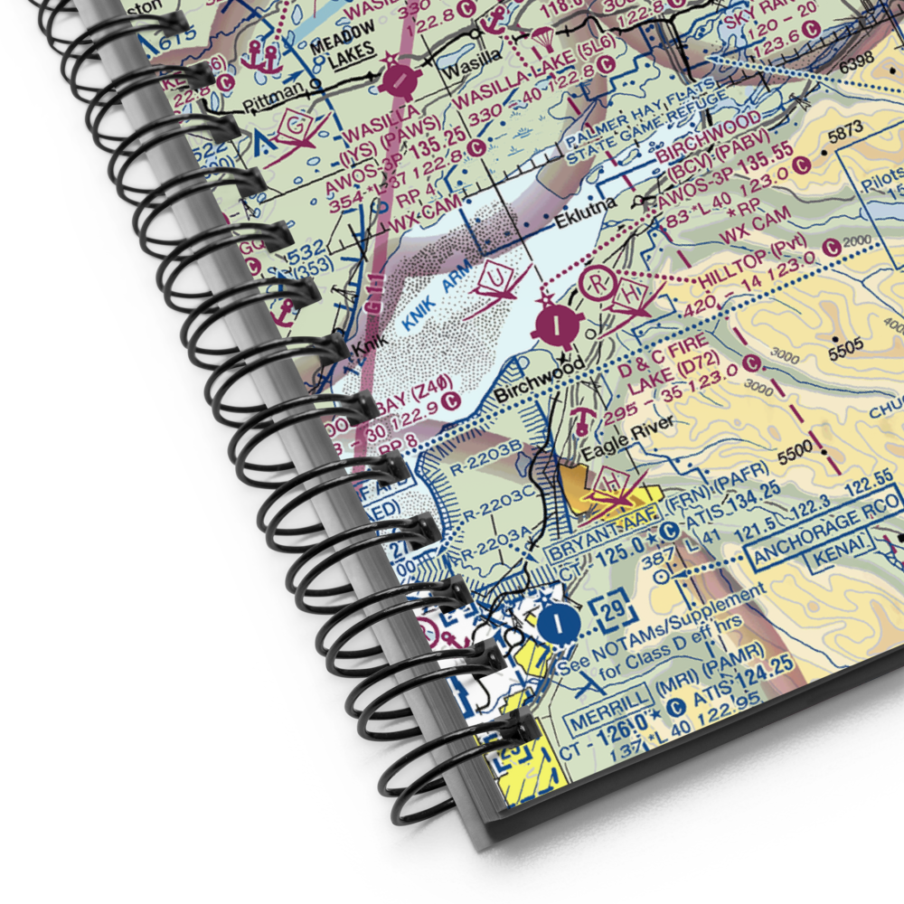 Niklason Lake Seaplane Base (4AK0) VFR Sectional Notebook 