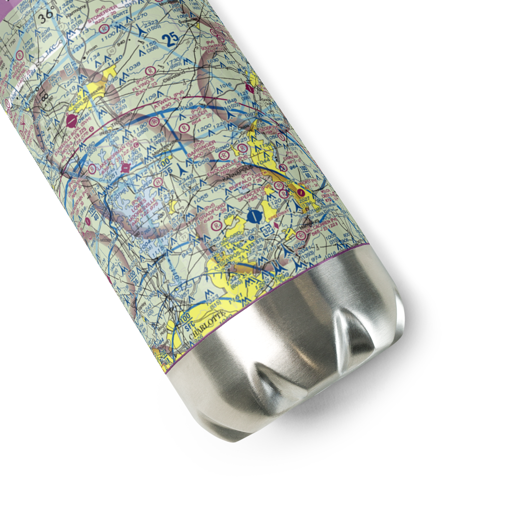Miller Air Park (NC30) VFR Sectional Water Bottle 
