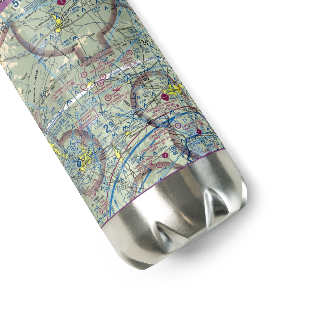 Alexander County Airport (NC59) VFR Sectional Water Bottle 
