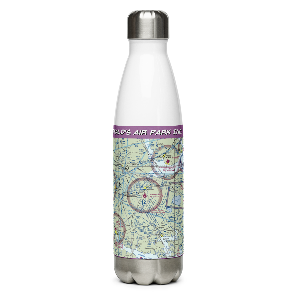 Donald's Air Park Inc. Airport (7NC) VFR Sectional Water Bottle 