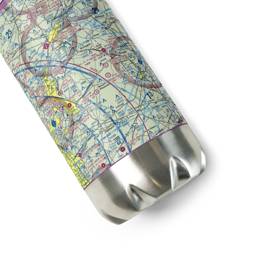 Bear Creek Airport (NC79) VFR Sectional Water Bottle 