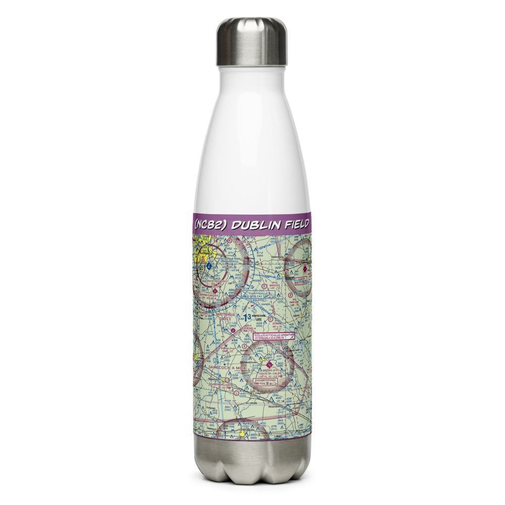 Dublin Field (NC82) VFR Sectional Water Bottle 