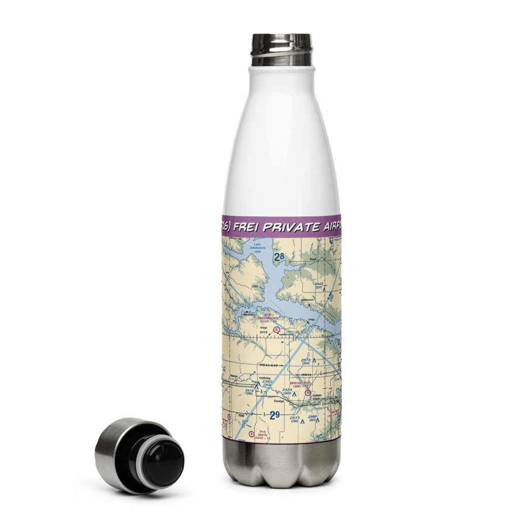 Frei Private Airport (ND16) VFR Sectional Water Bottle 