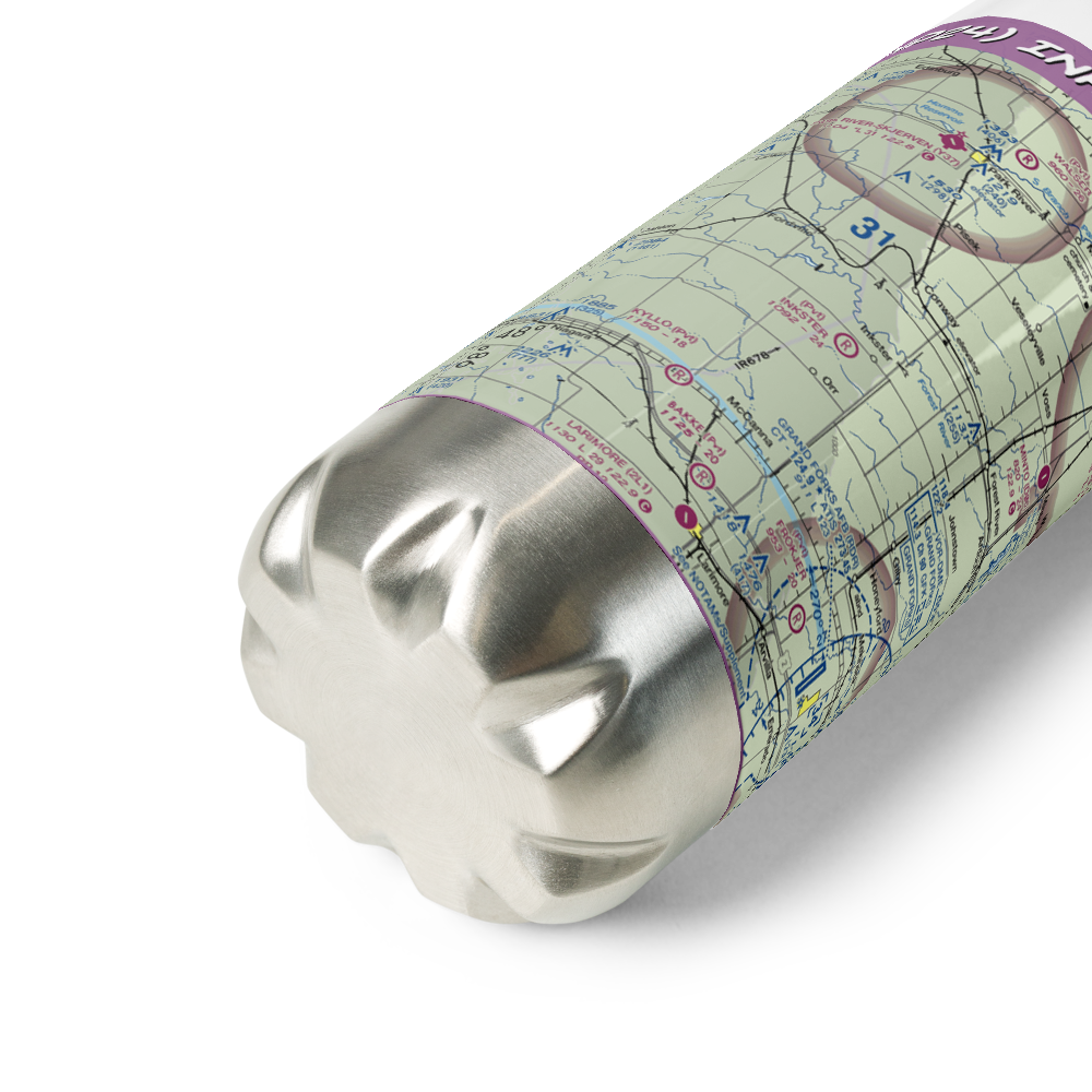 Inkster Airport (ND24) VFR Sectional Water Bottle 